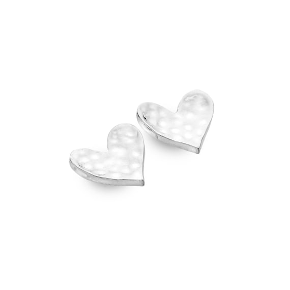Sea Gems "Silver Origins" Heart Earrings