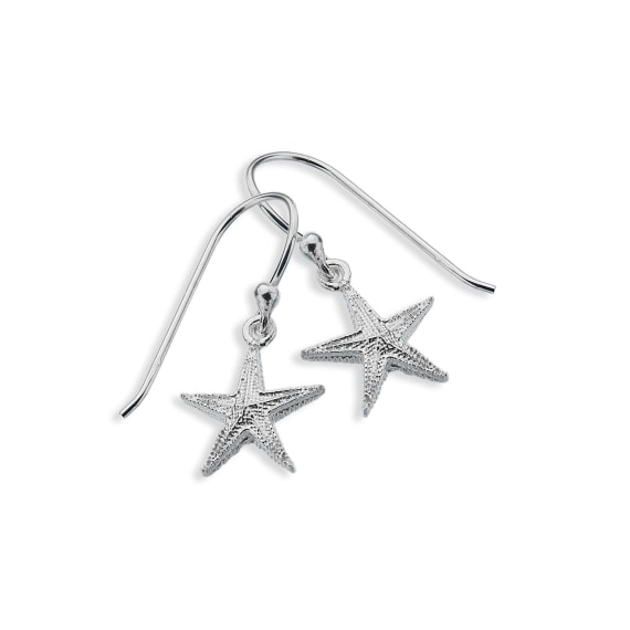 Sea Gems "Silver Origins" Starfish Drop Earrings