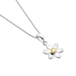 Sea Gems "Silver Origins" Daisy & Moonstone (June Birthstone) Necklace