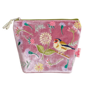 Lua "Goldfinch" Cosmetic Purse – Dusky Pink