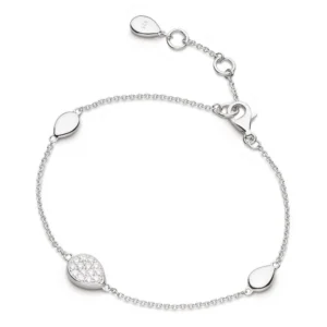 Kit Heath "Coast" Pebble Glisten Pavé CZ RP 7.5" Station Bracelet