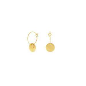 Dansk Smykkekunst "Theia" Double Dot Hoop Earrings - Gold Plating