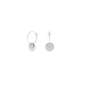 Dansk Smykkekunst "Theia" Double Dot Hoop Earrings - Silver Plating