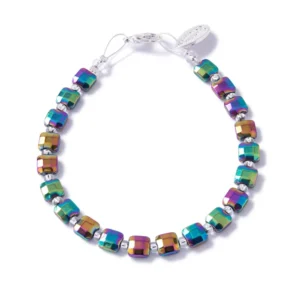 Carrie Elspeth Cubic Haematite Bracelet - Spectrum