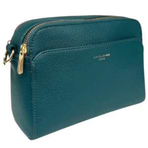 David Jones Double Zip Top Across Body Bag - Twilight Teal