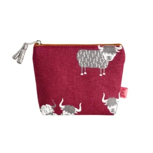 Lua "Highland Cow" Mini Purse - Red