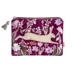 Lua "Hare and Flower" Purse - Magenta