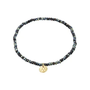 Pilgrim "Indie" Bracelet - Grey, Gold-plated