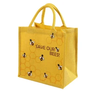 Shared Earth "Fair Trade" Jute Shopping Bag - Save Our Bees
