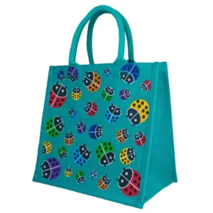 Shared Earth "Fair Trade" Jute Shopping Bag - Ladybirds