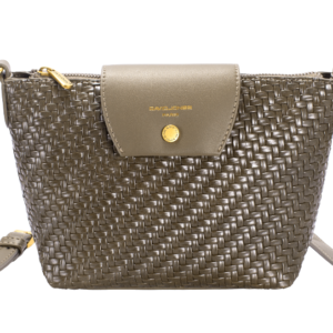 David Jones Double Zip Top Across Body Bag - Mist Moss