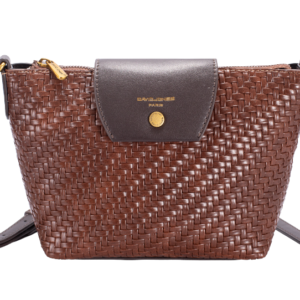 David Jones Double Zip Top Across Body Bag - Red Mud
