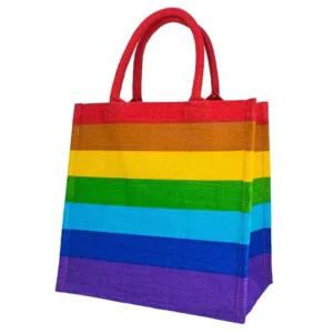 Shared Earth "Fair Trade" Jute Shopping Bag - Rainbow