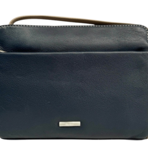 Nova Leathers Across Body Bag - Navy/Dove Grey