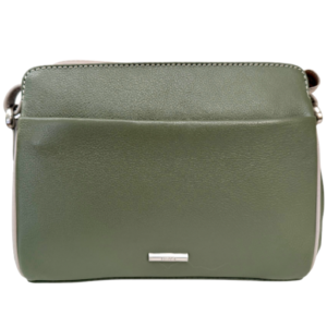 Nova Leathers Across Body Bag - Sage/Dove Grey