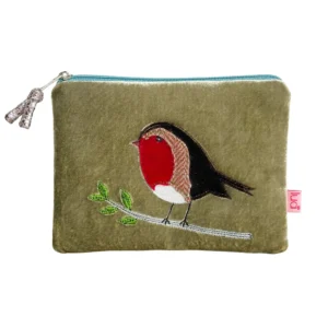 Lua "Robin" Velvet Purse - Fennel Green